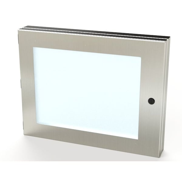 Hinged Window, 14 in. H x 18 in. W x 1-1/2 in. L, 304 Stainless Steel, Polycarbonate